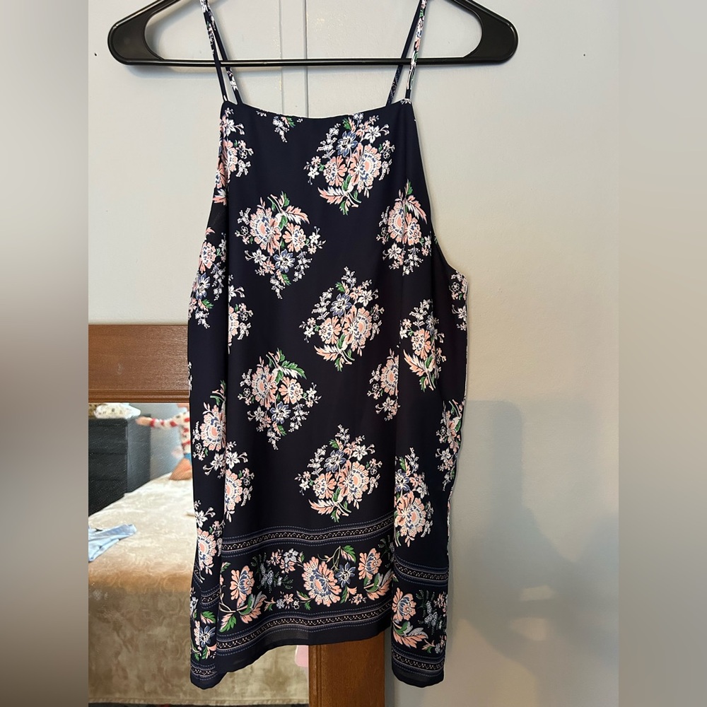 LOFT Navy Floral Print Camisole